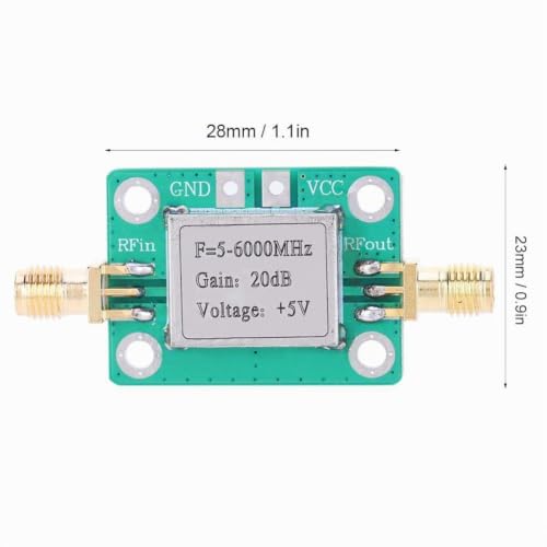 RF Power Amplifier, 5M-6GHz 20dB Low Gain Ultra Broadband Amplifier Signal Module LNA Board Module for FM Radio Walkie Talkie Wifi