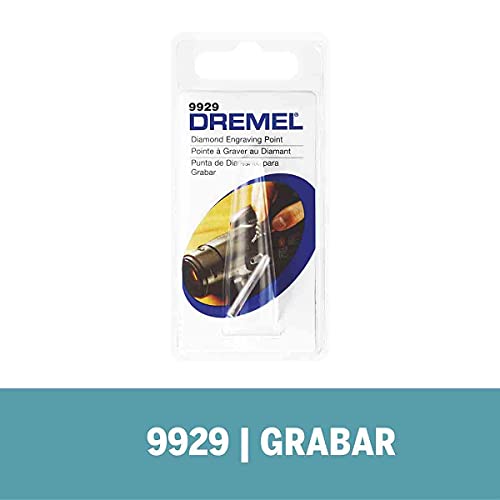 Dremel 9929 Rotary Tool Engraver Bit with Diamond Point- Perfect for Engraving Metal, Glass, and Wood, Grey, Gray