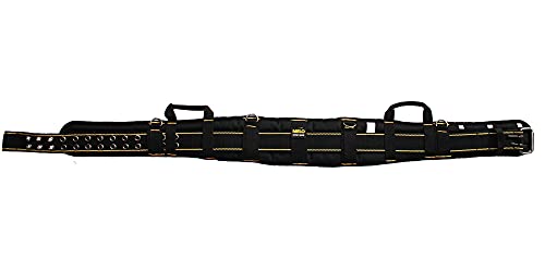 MELOTOUGH Padded Tool Belt with 4 Ring + Suspender, Durable Construction, Black, One Size