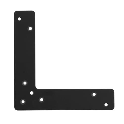 GBGS 10 Pcs 6" Flat L Corner Brace,Black Mending Plate 6"×6"