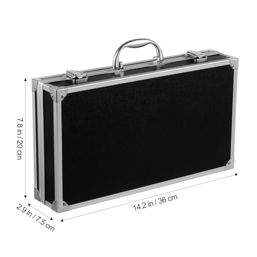 NOLITOY Aluminum Alloy Toolbox Large Capacity Tool Box and Medicine Storage Box with Safety Clasp Portable Carrying Case for Home School Garage Hospital 14.17 X 7.87 X 2.95 in