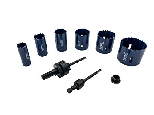 Disston E0103114 Boxed Blu-MOL Bi-Metal Hole Saw Kits, 9-Piece Electrician's Kit