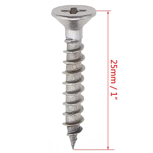 100x 40 * 10mm Stainless Steel Decking Hidden Spacer Fastener Board Clip w/100x Self-Tapping Screws Set (Pack of 2) Universal (Pack of 2)