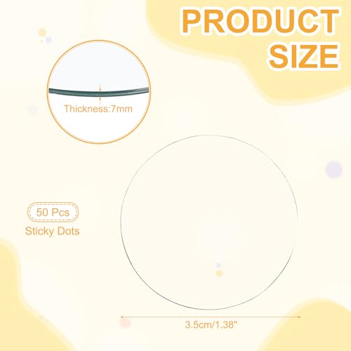 uxcell 50pcs 1.37" Heavy Duty Double Sided Tape Adhesive Sticky Dot