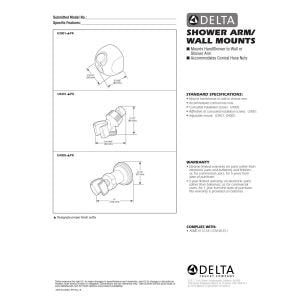 Delta Faucet U4005-SS-PK Adjustable Wall Mount, Stainless,4.00 x 2.00 x 4.00 inches