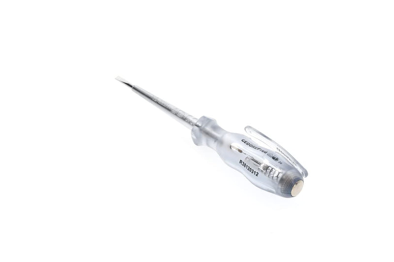 GEDORE red test screwdriver with impact counter, measuring range 105 - 250 volts, blade length 70 mm, phase tester, R38120312