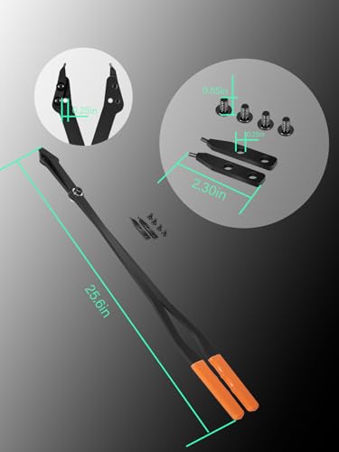 1489 26inch Heavy-duty Internal Retaining Ring Pliers for GM Transmissions 5L40/ 5L50/ 6L50/ 6L80/ 6L90 丨with Interchangeable Tips丨 Stronger Grip
