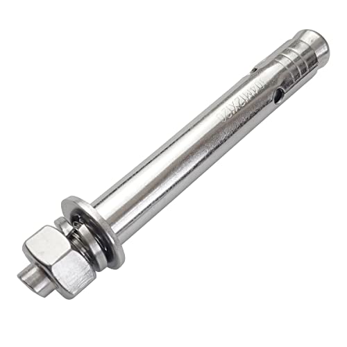 10 Pack M12x120mm Expansion Bolts Anchor Bolt 304 Stainless Steel External Hex Expansion Screw Bolt Sleeve Anchor Fastener Wall Concrete M12*120 10 Pack