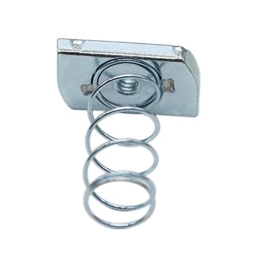 1/2''-13 Strut Channel Nut, 50 Packs Thickened Standard Spring Nuts with Zinc Plated Use On Unistrut Channels 1/2-13