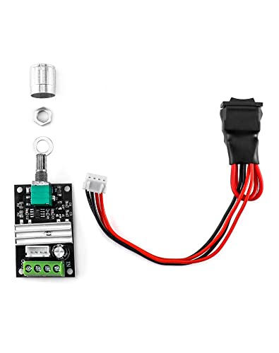 QWORK 1203BB 6V 12V 24V 3A 80W DC Motor Speed Controller (PWM) Adjustable Reversible Motor Driver Switch