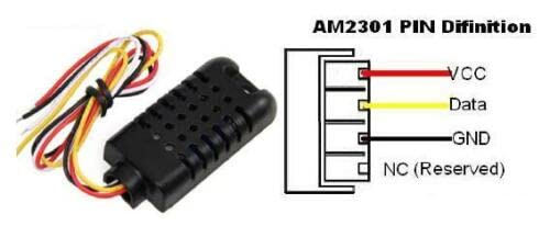1 x DHT21 AM2301 Temperature and Humidity Sensor Module Relative Digital Output