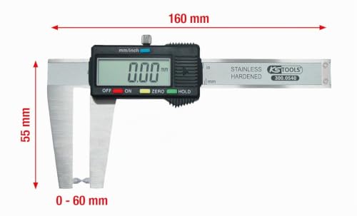 KS Tools 300.0540 Digital brake disk vernier calliper 0-60 mm