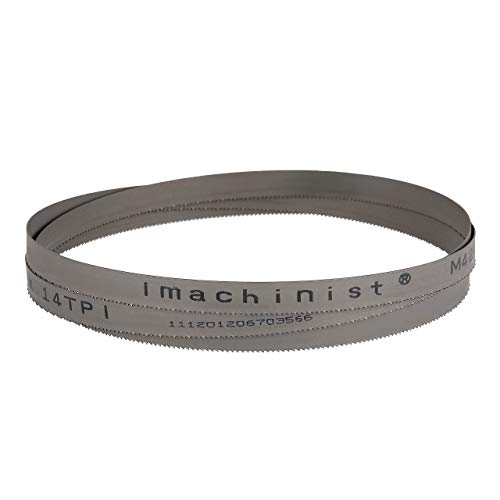 Imachinist 64-1/2" Long, 1/2" Wide, 14/18TPI and 6/10TPI Bi-metal Bandsaw Blade M42 Grade for Cutting Soft Metal