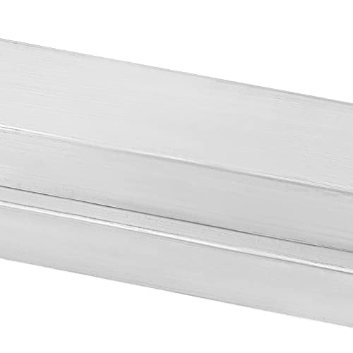 MANCHAP 4 PCS 1 x 1 x 8 Inch Square Aluminum Bar, 25 x 25 x 200 mm Aluminum Flat Bar, 6061 General Purpose Plate, T6511 Solid New Mill Stock