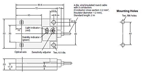 Fork light barrier 6-36V NO PNP detection range 30mm IR light barrier light sensor