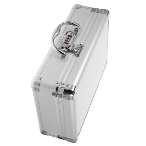 Tofficu Password Tool Case Portable Tool Carrying Box with Handle Small Case Organizer for Home Shop Travel Hard Tools Storage 11.41 X 8.07 X 4.13 in
