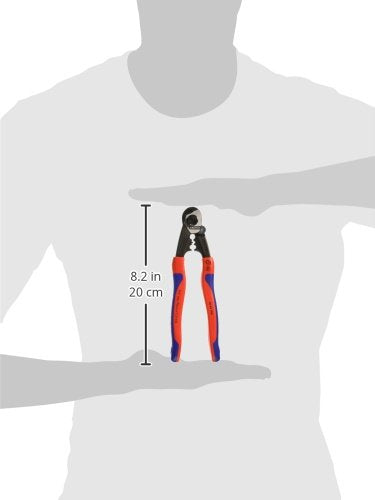 Knipex Tools 95 62 190 Wire Rope Cutters, 7 1/4-Inch, Comfort Grip 7 1/4-Inch, w/ Comfort Grip