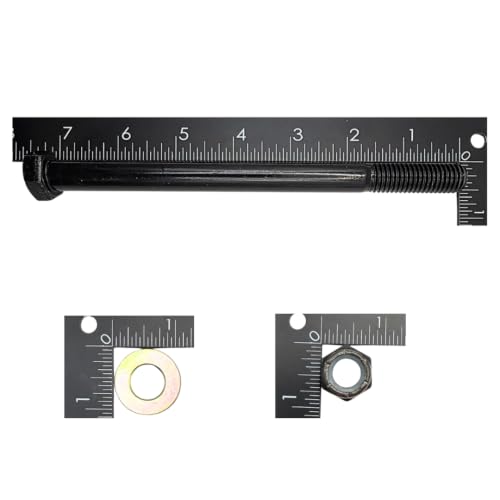 1/2"-13 x 7 Grade 8 Hex Bolts (4-Pack) with Washers and Nuts SAE J429 High-Strength Coarse Thread Fasteners for OEM, MRO & Industrial Applications | 7.0" Plain Black Finish Bolts, Washers, Nuts 4