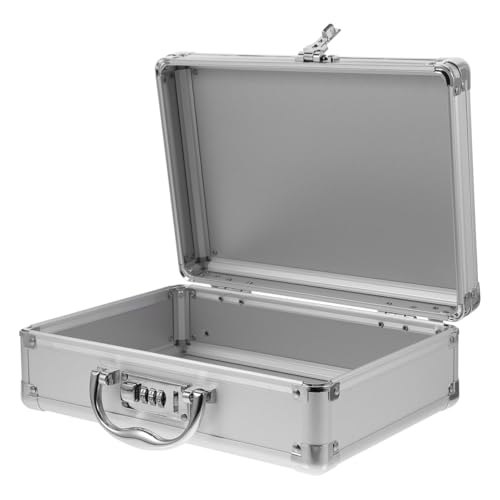 Tofficu Password Tool Case Portable Tool Carrying Box with Handle Small Case Organizer for Home Shop Travel Hard Tools Storage 11.41 X 8.07 X 4.13 in