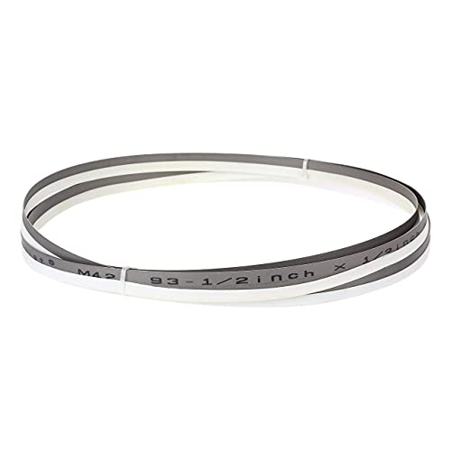 Imachinist 93-1/2" Long, 1/2" Wide, 0.025" Thick, 14/18TPI and 14TPI Bi-Metal Bandsaw Blade for Cutting Soft Ferrous Metal and Stainless Steel SS
