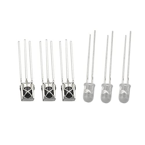 BGTXINGI 100pcs 50 Pairs 5mm Infrared Diode LED 940nm IR Emission and Receiver (Three Legs)