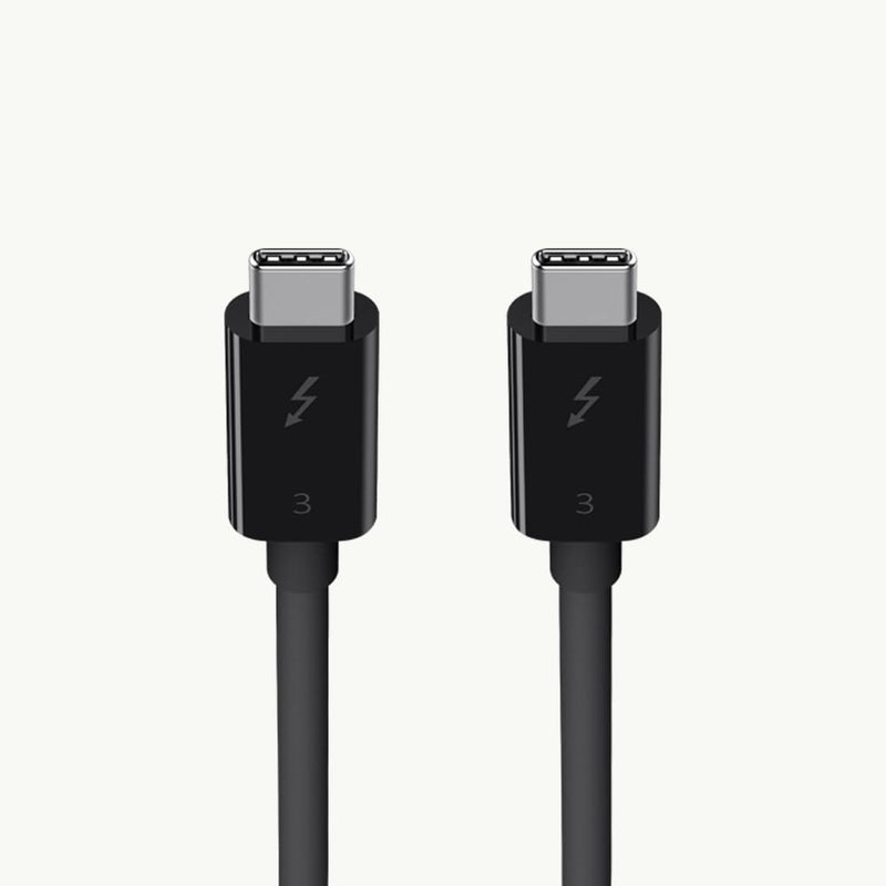 Belkin Thunderbolt 3 Cable (USB-C to USB-C) - Up to 100W Fast Charging, MacBook Air & Galaxy Compatible, 5K/Ultra HD, 2.6ft Black 2.6 FT