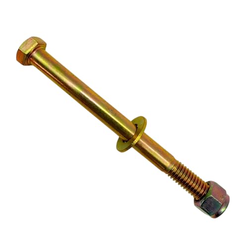3/8"-16 x 4-1/2" Grade 8 Bolts (10-Pack) – Heavy-Duty Hex Bolts Includes Flat Washers & Nylon Lock Nuts – High-Strength SAE Anti-Vibration 4.5" Coarse Bolts for Automotive, Machinery & Construction 3/8" x 4-1/2" Nylon Lock Nut 10