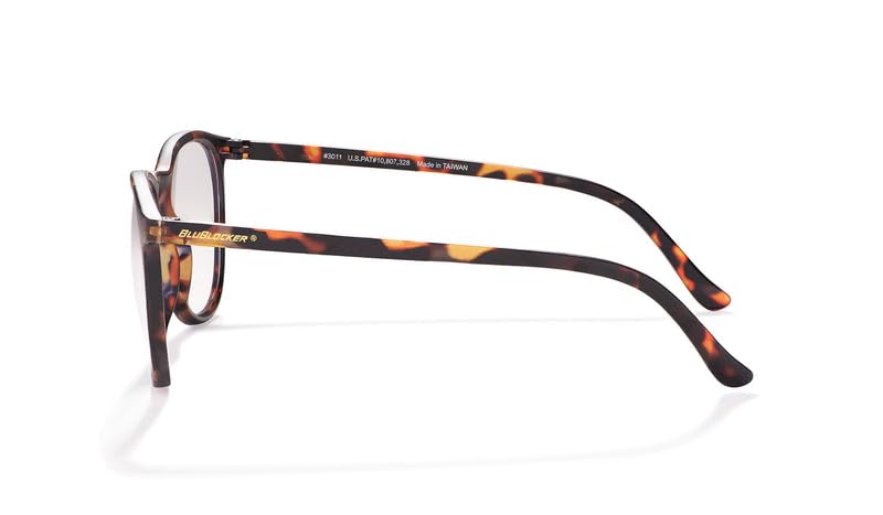 BluBlocker Hyde Park Tech Glasses (Demi-Tortoise): Healthier Eyes and Better Sleep. Blue Light Glasses for Computer, TV, Gaming.