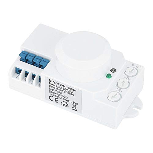 5.8GHz Microwave Sensor Switch Lighting Sensor Body Motion Car Detector Light Switch AC 220V-240V SK-805