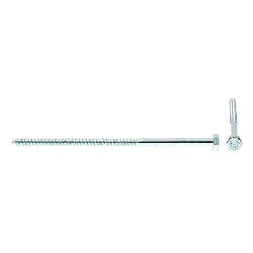 Prime-Line 9055420 Hex Lag Screws, 1/4 in. X 6 in., A307 Grade A Zinc Plated Steel (50 Pack) 1/4 in. -20