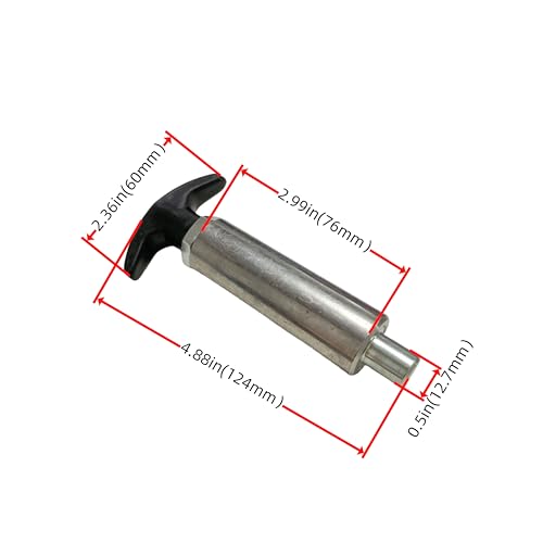 Handle Locking Spring-Loaded Pull pin, Welded Steel Drum Dowel pin Red Handle/Extended Black tie Rod knob (Black Handle, Extended Type，Dia:1/2in -2pcs) Black handle, extended type，Dia:1/2in -2pcs