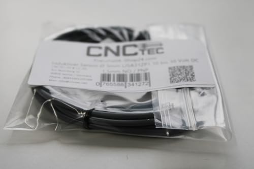 Inductive Sensor M5 Nickel-Plated Brass, PNP N0, Compact Design Diameter 5 mm, IP65, Inductive Proximity Switch Inductive sensor M5 - nickel-plated - 1.5 mm PNP NO