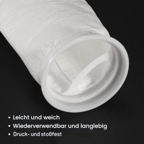 PATIKIL 4 Inch Ring Filter Socks 5 Micron Pack of 4 Mesh Bag Swimming Pool White | skimmer