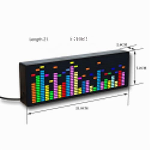 ZYWUOY LED Music Spectrum Display Module, LED Music Audio Spectrum Display, VU Meter, VFD Audio Atmosphere Display, Clock B