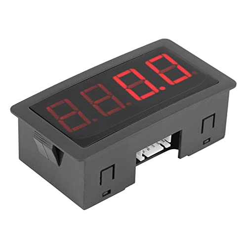 Digital Speedometer, 4 Digits LED Display + NPN Proximity Sensor for Measuring Temperature, Pressure, Physical Amount (Red/Blue) (Red)