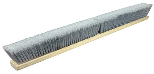 Weiler 42098 36" Fine Sweep Floor Brush, Flagged Silver Polystyrene Fill, Includes Brace 36"