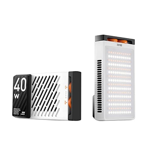 ZHIYUN FIVERAY M40 Video Light [Official], 40W Portable Camera Light, 14000 Lux, CRI/TLCI 96+ 2700-6200K, 320g LED Panel DSLR Photography Lighting, Lighting Setup for YouTube, TikTok