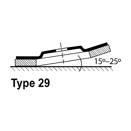 Mercer Industries 342T060-4-1/2" x 5/8"-11 Type 29 Zirconia Standard Density Trimmable FlapDiscs, Grit 60 (10 Pack) Type 29, Standard Density