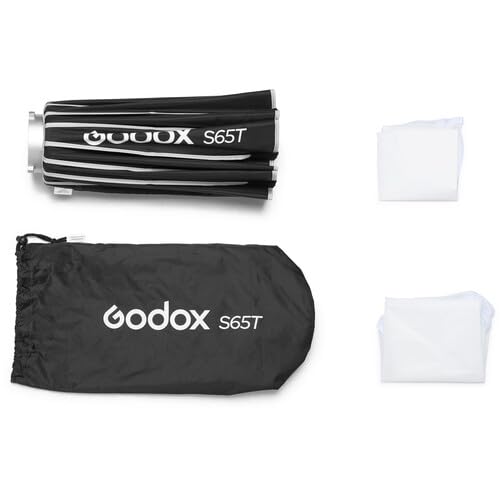 Godox Softbox Godox S65T 65cm/25.6in Quick Release Umbrella Softbox, Bowens Mount with Removable Front and Inner Diffusers for Photography, Live Streaming and Travel