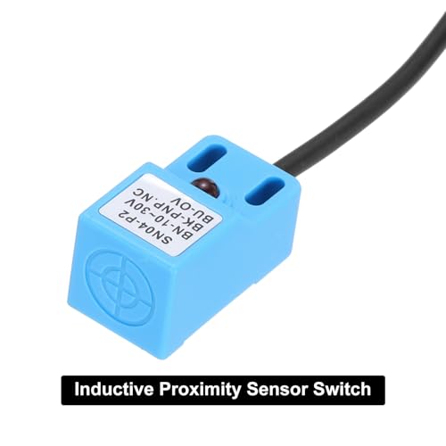 sourcing map Approach Sensor Inductive Proximity Sensor Switch NC Normally Close PNP 4mm Detection Distance, DC 10-30V SN04-P2, 3.9ft, 5Pcs