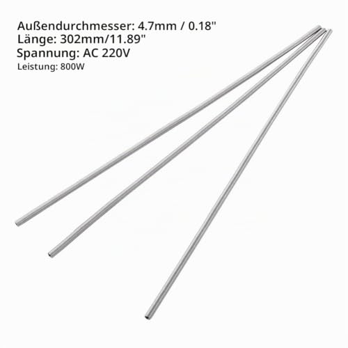 3pcs AC 220V 800W Pottery Kilns Furnaces Heating Coils High Resistance Restring Wire for Heating Elements Long Silver Tone