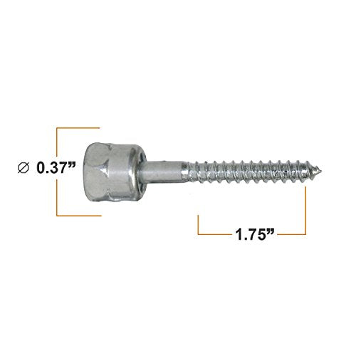 Everflow Sammys 8022925-25 SWG 25-380 3/8 Inch Screw Sidewinder Design for Wood, Rod Hanger, Installs Horizontally, Steel Zinc Plated, Corrosion Resistance, 3/8 x 2-1/2 Inch Screw Length (pack of 25)