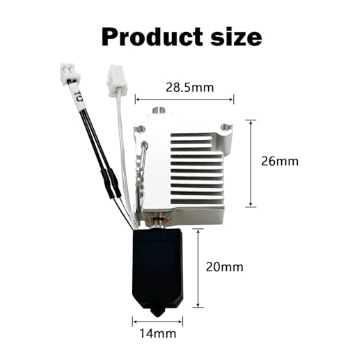 HzdaDeve Ceramic Hotend for Cobra 3 Combo Hot End Kit Print Head Heatsink Block Heater Cartridge Thermistor Hardened Steel Nozzle Silicone Cover for Anycubic Kobra 3/ACE Pro 1PK