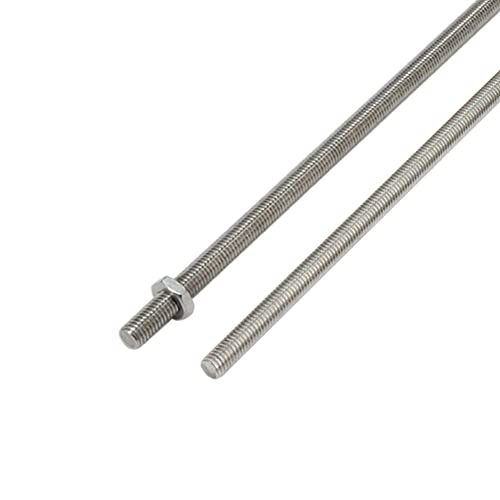 10pcs M8 x 250mm 304 Stainless Steel Fully Threaded Rod Right Hand Threads 1.25mm Pitch with 20pcs Hex Nuts M8-10pcs