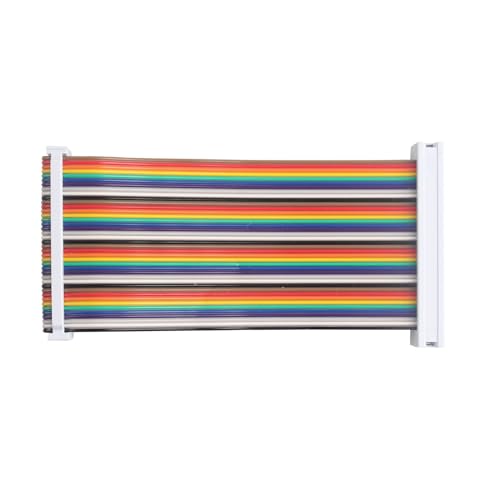 ZDE 40-Pin GPIO Rainbow Ribbon Cable Computer Accessories 10 cm Compatible with Raspberry Pi 5 4B 3 2 Model B B+ (Male to Female) 10cm Male to Female