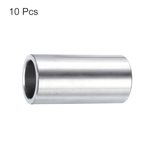 uxcell 10pcs Stainless Steel Spacer 3/4" Bore x 1" OD x 2" Length Screw Standoff Bushing Plain Finish Round Metal Spacer for 3/4 Screws Bolts and Rods 3/4" x 1" x 2"