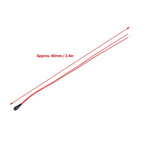 MF52B Thermistor Resistors Set, 10 Pieces, 10K Temperature Sensor with 60 mm Lacquer Wire, High Sensitivity, 1K/5K/10K Resistance Values