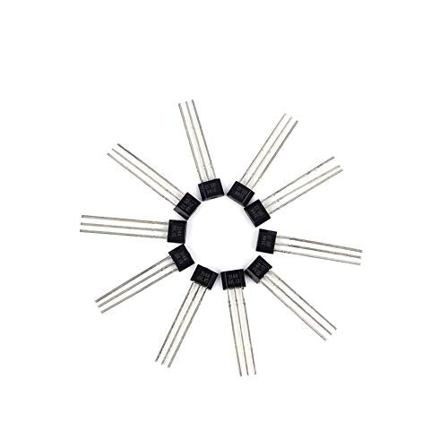 Ejoyous Pack of 10 Linear Hall Effect Sensors, A3144 3144E OH3144E Magnetic Detector 3-Pin Sensitive Switch Switches TO-92UA 3pin SIP