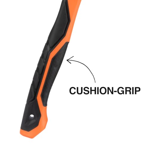 Klein Tools H80918 Smooth Face Fiberglass Hammer with Straight Claw, 18-Ounce Forged Steel, Magnetic Nail Starter, and Extra-Large Squared Strike Face