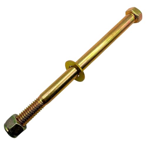 7/16"-14 x 6 Grade 8 Bolts (10-Pack) – Heavy-Duty Hex Bolts Includes Flat Washers & Nylon Lock Nuts – High-Strength SAE J429 Anti-Vibration 6.0" Coarse Thread Bolts 10 Bolts, Washers, Nuts